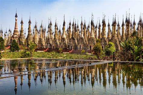 Myanmar, Shan state, Kakku, Kakkus pagoda with its 2500 stupas – Stockphoto