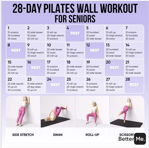 28-Day Pilates Wall Workout for Seniors