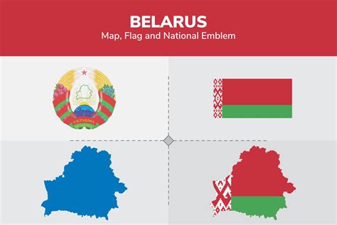 Belarus Map, Flag and National Emblem Graphic by shahsoft · Creative ...