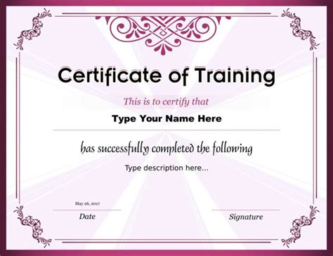 ️free Certificate Of Training Sample Template ️ throughout Template For Training Certificate ...