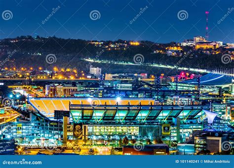 Heinz Field Stadium by Night Editorial Photo - Image of lights, downtown: 101140241