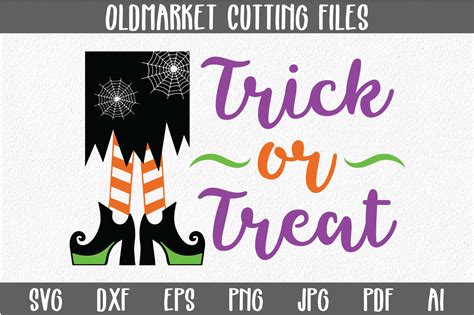 Trick or Treat SVG Cut File - Halloween SVG EPS DXF PNG JPG By Shannon Keyser | TheHungryJPEG