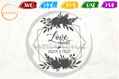 Love is Sweet Graphic by Uramina · Creative Fabrica