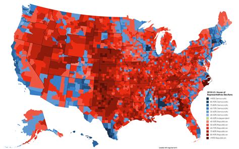 2018 U.S. House Election Results by County : r/VoteBlue