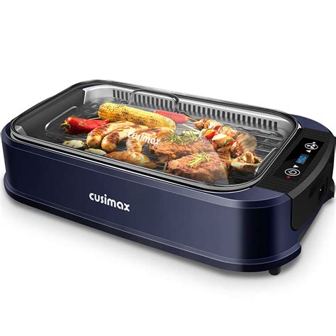 Buy Indoor Grill Electric Grill CUSIMAX Smokeless Grill Portable Korean BBQ Grill with Turbo ...