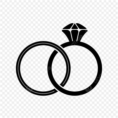 Wedding Ring Engagement Vector Design Images, Black And White Wedding ...