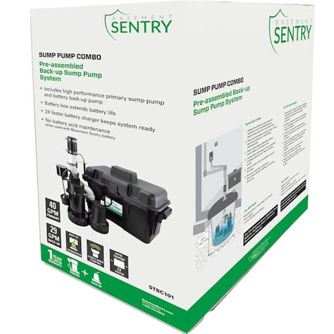 Basement Sentry 1/3-HP 12-Volt 40-GPM Thermoplastic Battery-powered ...