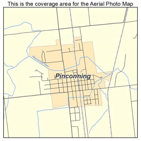 Aerial Photography Map of Pinconning, MI Michigan