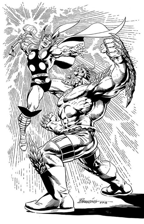 Thor vs Doomsday by Brett Breeding | Marvel comics art, Marvel thor, Superhero comic