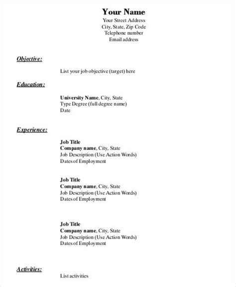 Basic Resume Format : Executive Resume Samples Professional Resume ...