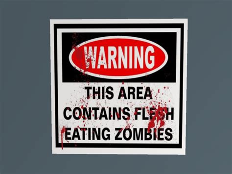 Second Life Marketplace - Warning, Flesh Eating Zombies