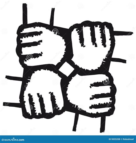 Hands Joined (vector) Royalty Free Stock Photos - Image: 9055208