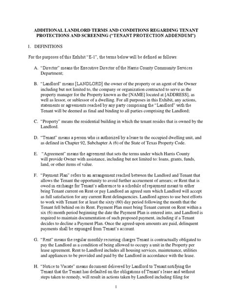 Harris County Tenant Protections Policy | PDF | Leasehold Estate | Lease