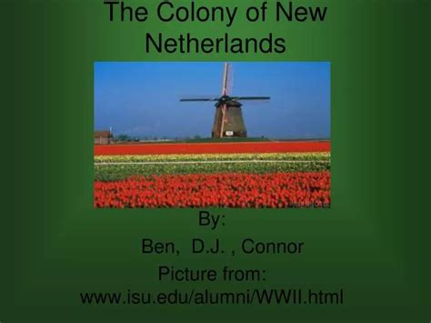 PPT - The Colony of New Netherlands PowerPoint Presentation, free ...