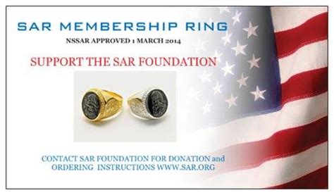 Sons of the American Revolution Membership Ring