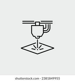 Laser Beam Vector Line Icon Stock Vector (Royalty Free) 2381849955 ...