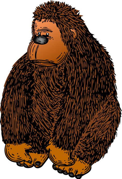 Clipart - Gorilla with Colour