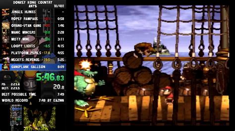 Donkey Kong Country speedrun any% 7:50 - YouTube