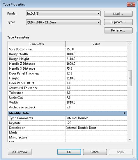 Door Parameters in Autodesk Revit | Download Scientific Diagram