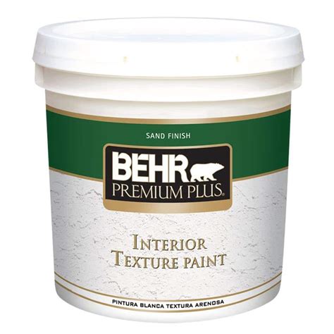 BEHR Premium Plus 2 gal. Sand Finish Flat Interior Texture Paint-100202 - The Home Depot