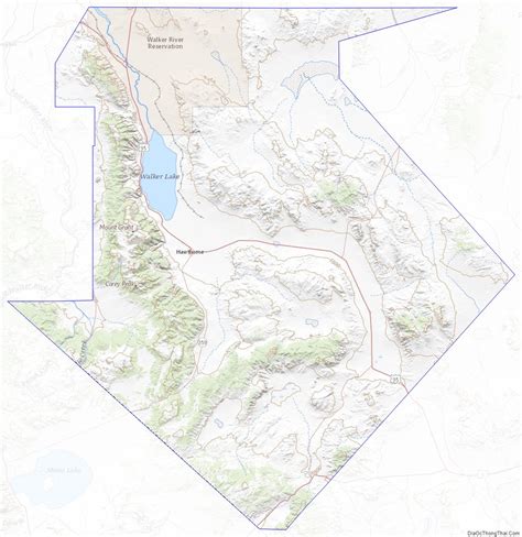 Map of Mineral County, Nevada - Địa Ốc Thông Thái