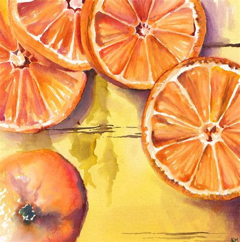 Orange Slice Painting by Kristen Moreau - Fine Art America