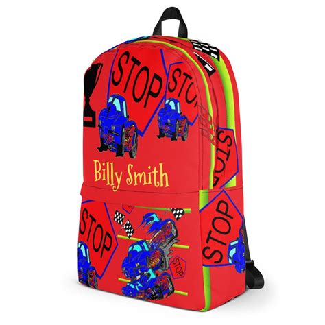 Car Backpack, Race into the school year with this Personalized Car ...