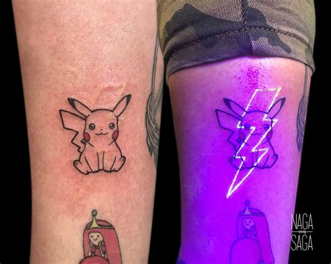 Pikachu glowing • | Uv tattoo, Glow tattoo, Black light tattoo