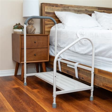 Step2bed XL Bed Rails for Elderly w/ Adjustable Height Bed Step Stool ...