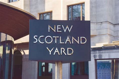 New Scotland Yard Sign, London, England Editorial Stock Image - Image ...