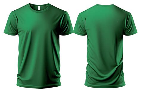 plain green t-shirt mockup template, with view,front, back, edited illustration with transparent ...