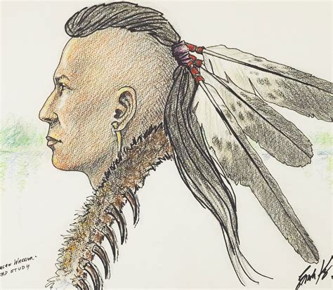 "Chickasaw Warrior" Head Study - WYLD Gallery