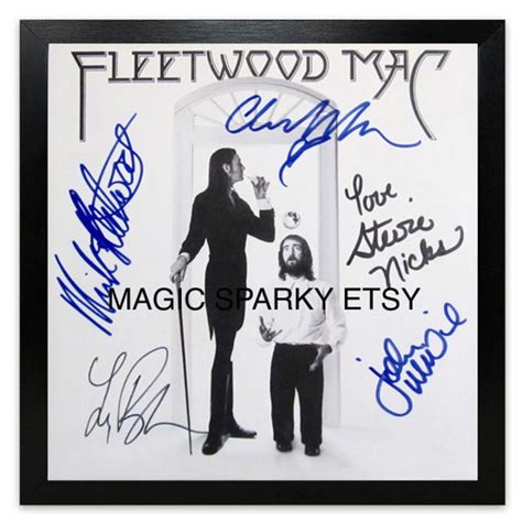 Fleetwood Mac 1975 Rare Fully Signed Album Replica Framed Artwork Cover ...