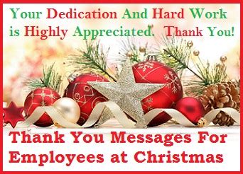 Christmas Thank You Messages: Thank You Messages For Employees at Christmas