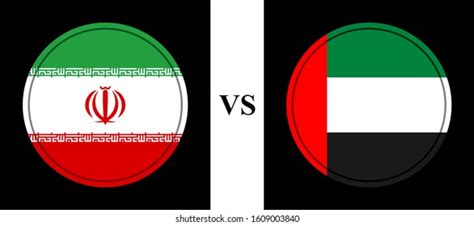 Flag Iran Vs Uae Vector Background Stock Vector (Royalty Free) 1609003840 | Shutterstock