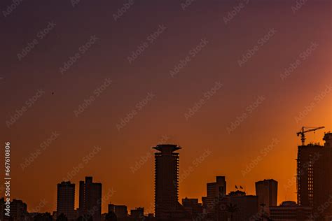 Nairobi City County Skyline Skyscraper Cityscapes Landmarks Tower Tall Buildings Sunrise Sunset ...