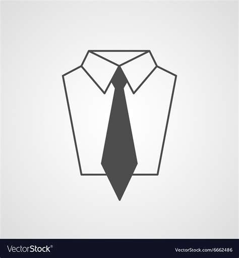 Tie and shirt design icon business flat symbol Vector Image