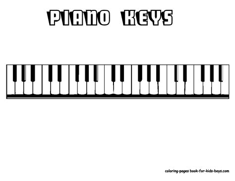 Piano Keys Coloring Page Coloring Pages