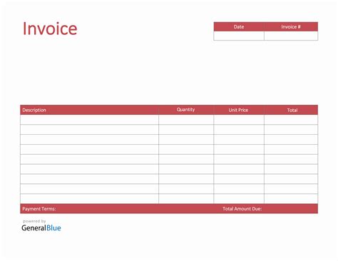 Invoice Excel Spreadsheet Templates