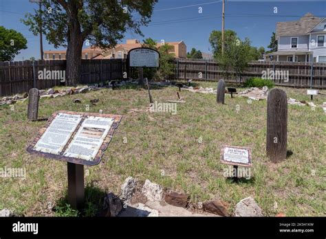 Dodge City, Kansas - Grave markers at Boot Hill Cemetery. The cemetery ...