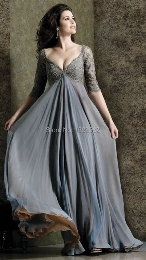 Vintage Summer Mother of the Bride Dresses 2015 V neck A line Chiffon ...