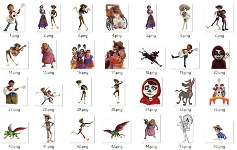 Coco Clipart Coco PNG files Coco Characters Coco Cartoon | Etsy