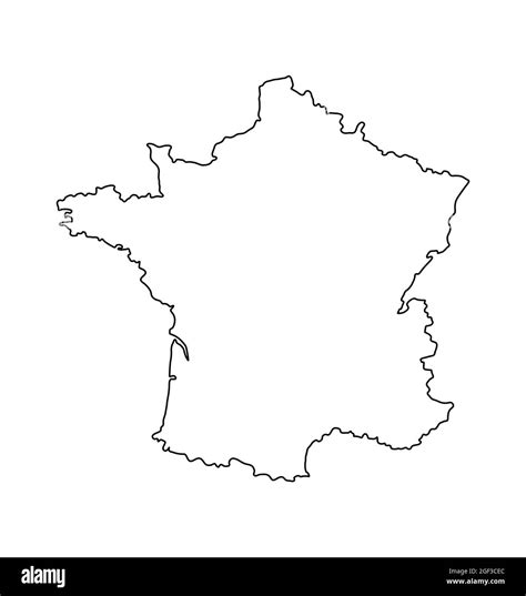 France Outline flag map. Vector illustration of national symbol. Graphic design of patriotic ...