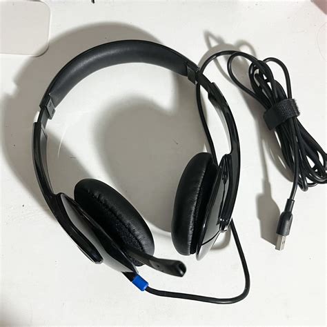 LOGITECH HEADPHONES WITH MIC USB, Audio, Headphones & Headsets on Carousell