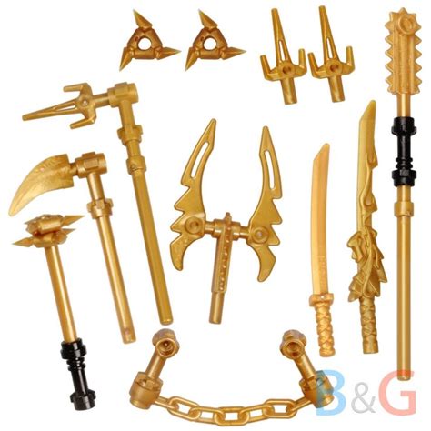 LEGO Ninjago Set/10 Golden Weapons Set - Spinjitzu weapons Shuriken ...