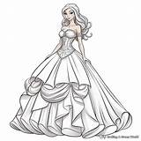 Ball Gown Dress Coloring Pages  Free & Printable sketch template