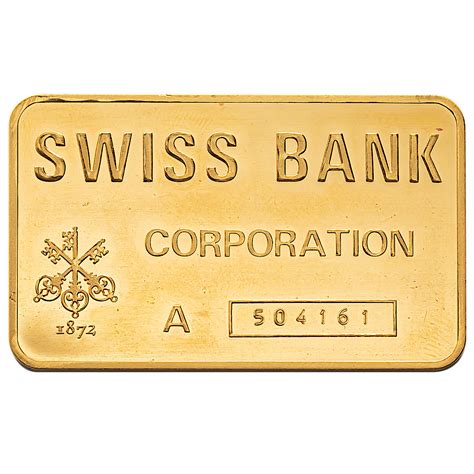 Buy 5 oz Swiss Bank Corporation Gold Bullion Bar