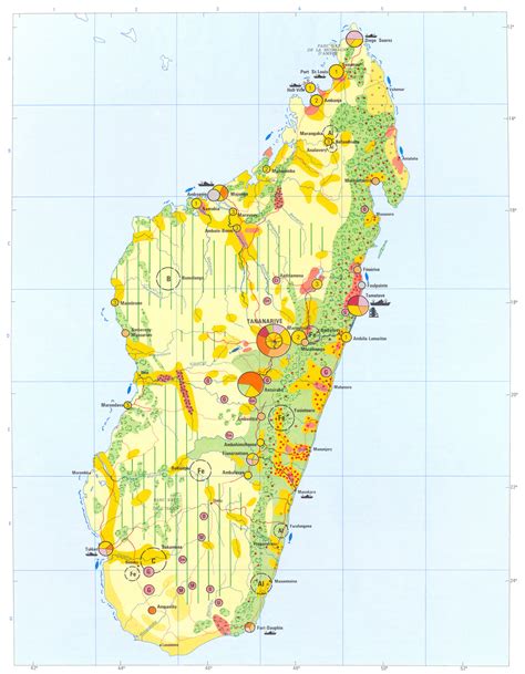 MADAGASCAR. Economy industry trade farming agriculture resources 1973 old map