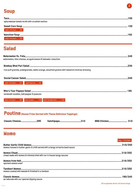 Menu of Odeon Social, Connaught Place, Delhi | Dineout