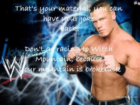 John Cena Rapping to the Rock LYRICS - YouTube